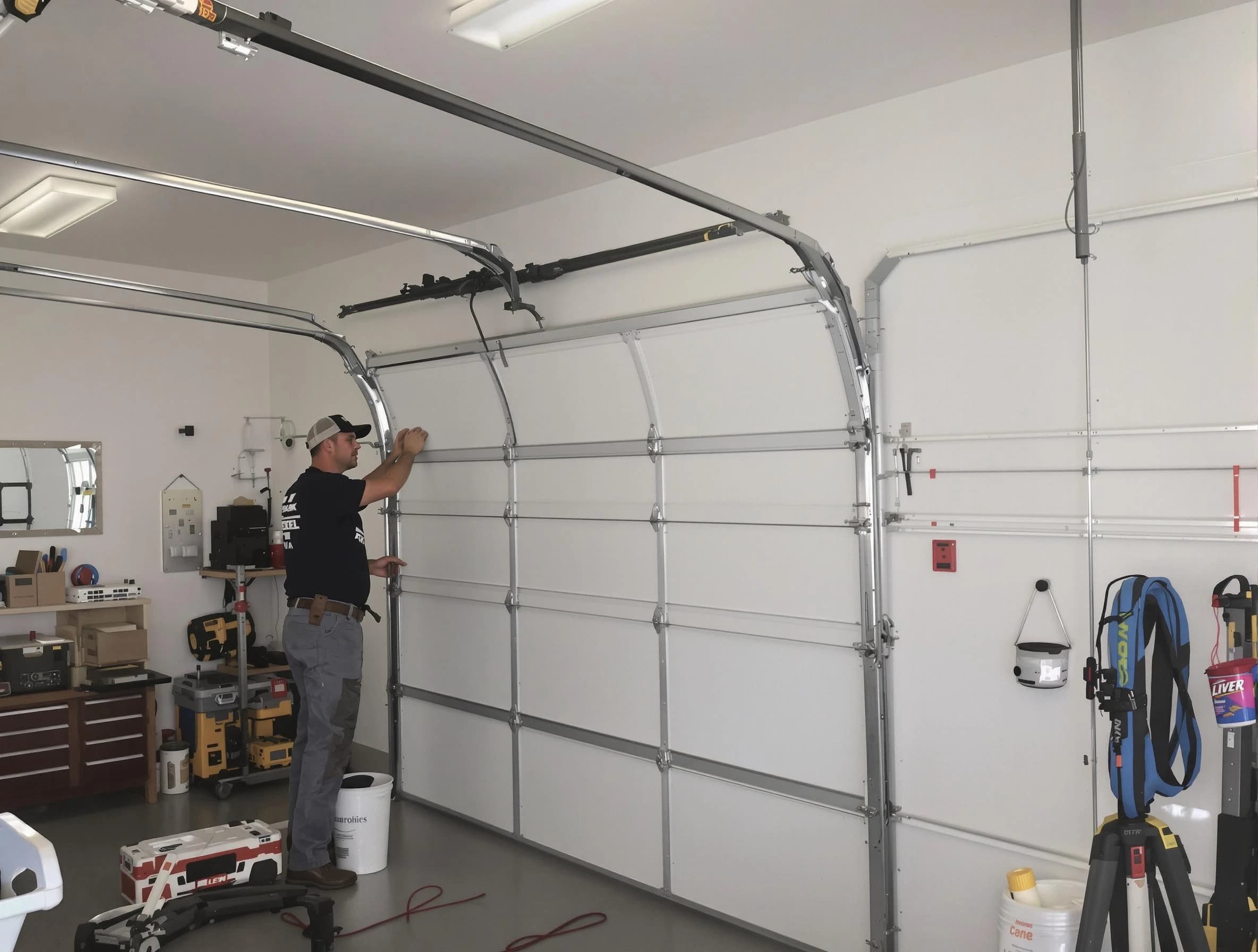 Elk Ridge Garage Door Repair team installing new garage door in Elk Ridge