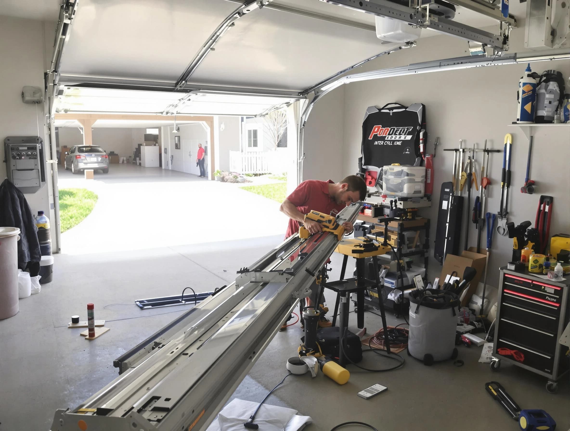 Elk Ridge Garage Door Repair expert performing track repair in Elk Ridge