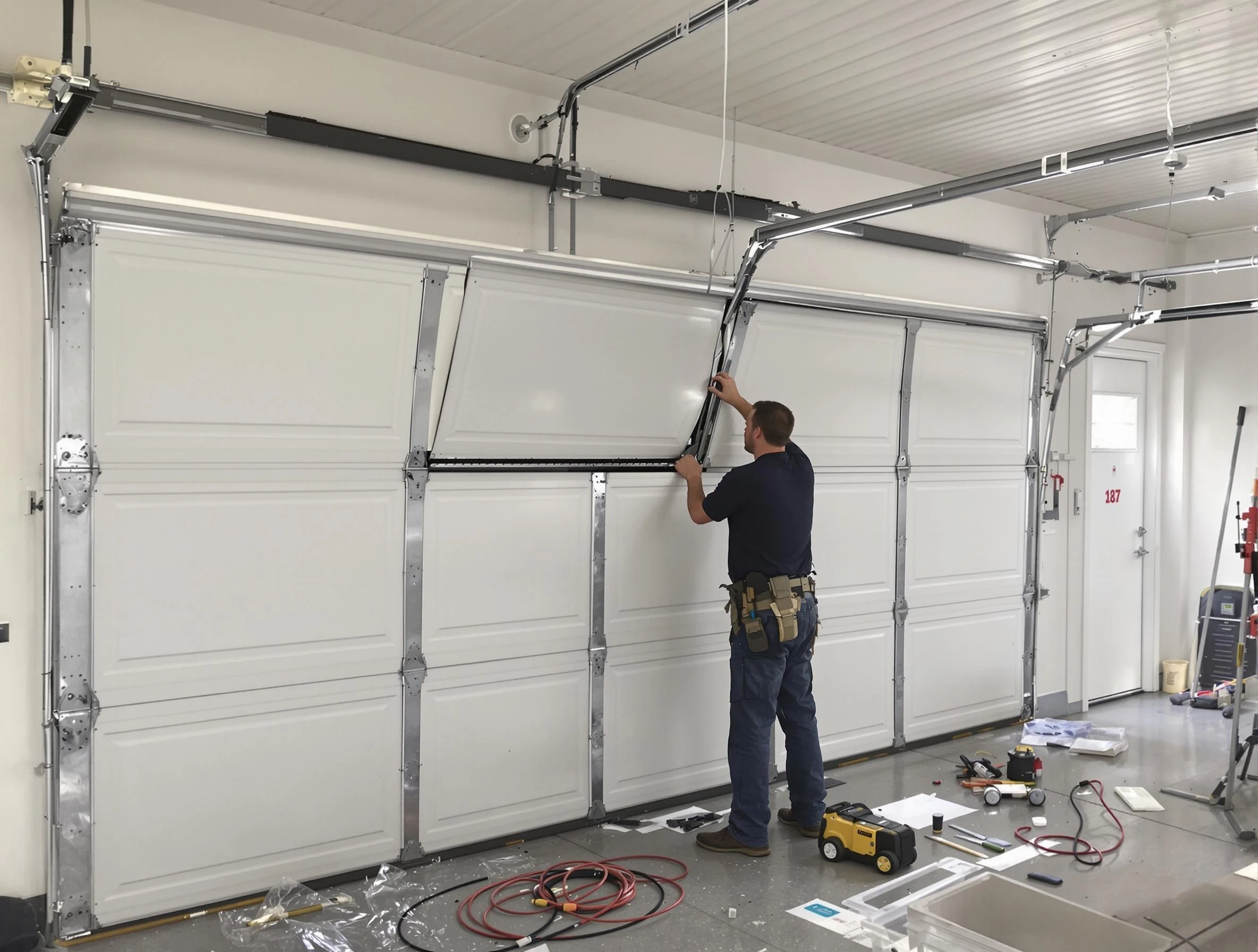 Garage Door Section Replacement in Elk Ridge