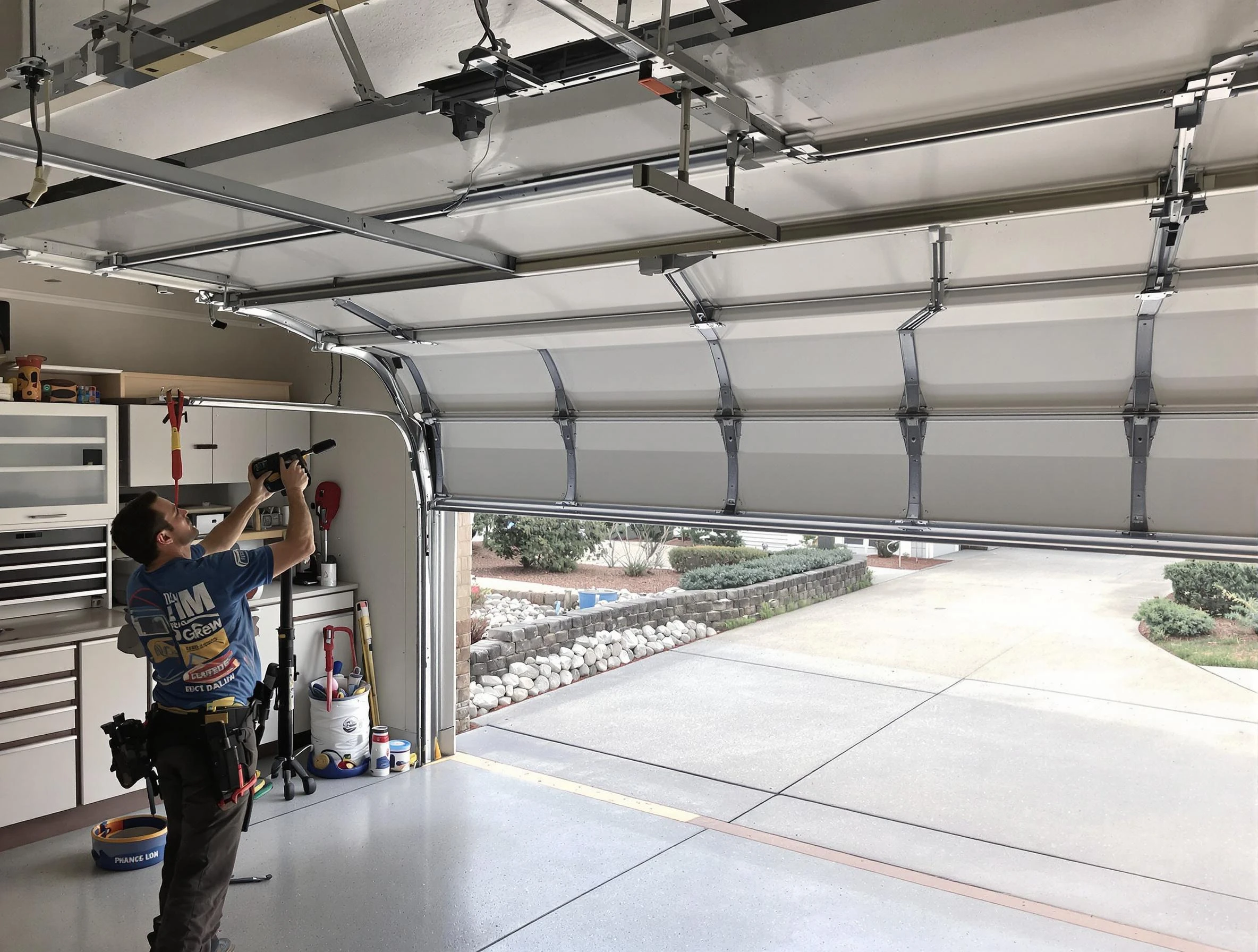 Garage door track repair service by Elk Ridge Garage Door Repair in Elk Ridge